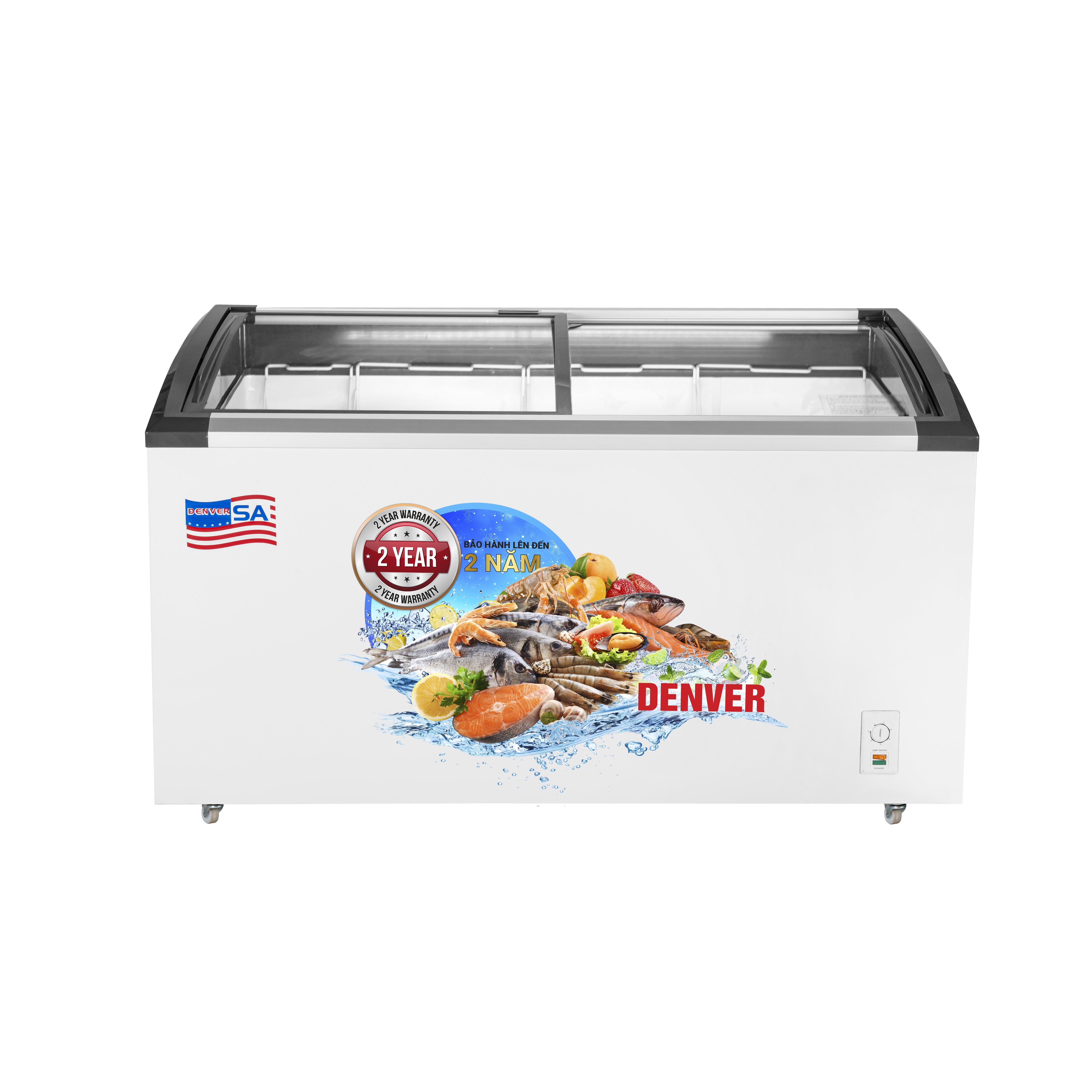 Tủ bảo quản kính cong Denver 1 ngăn 650 lít AS 980K